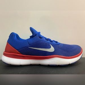NIKE FREE TRAINER V7 NFL NEW YORK GIANTS RUSH BLUE GYM RED AA1948-406 SIZE 12.5